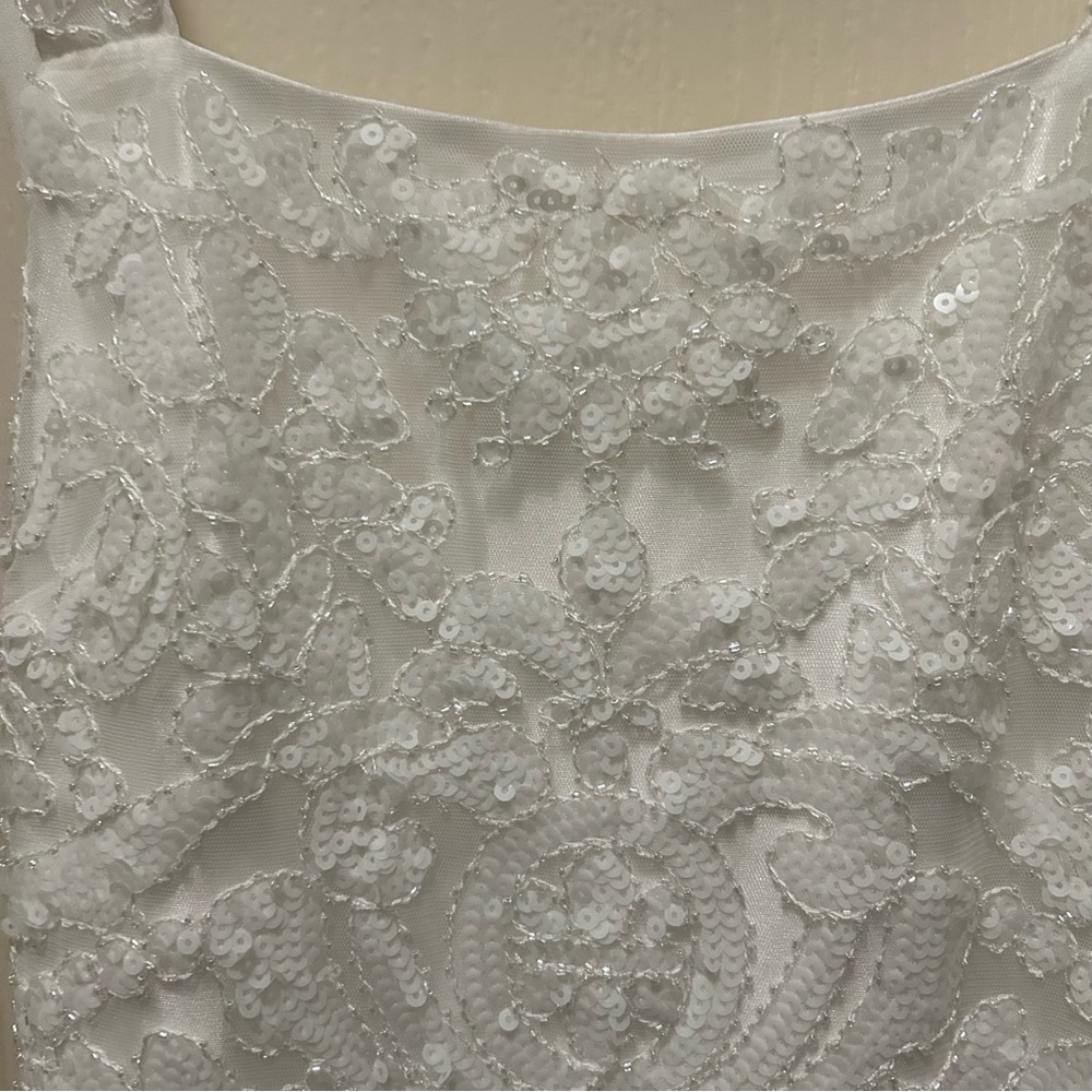 Mini white beaded dress - Picture 6 of 7